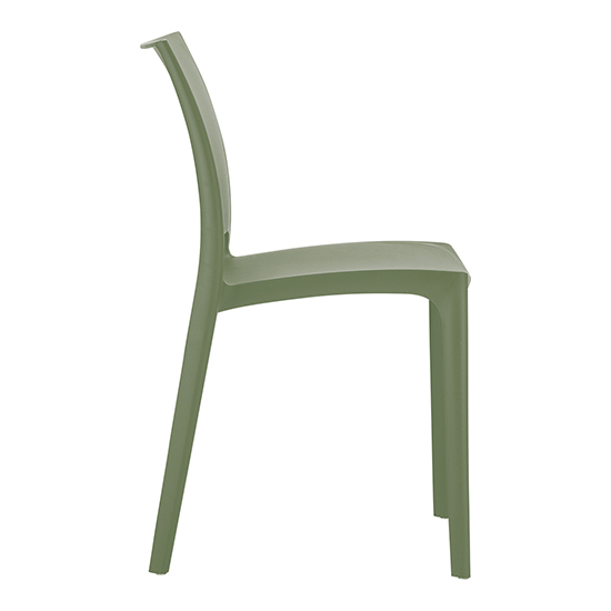 Mesa Olive Green Polypropylene Dining Chairs In Pair