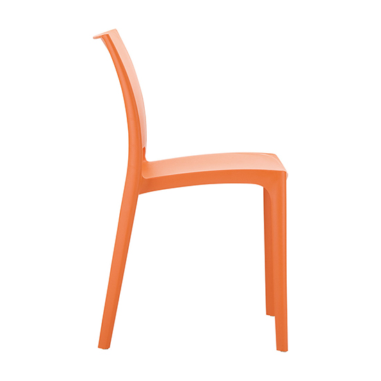 Mesa Orange Polypropylene Dining Chairs In Pair