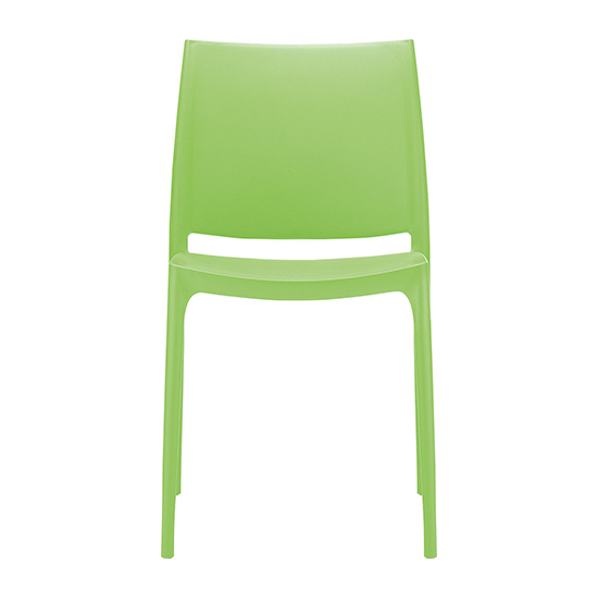Mesa Tropical Green Polypropylene Dining Chairs In Pair