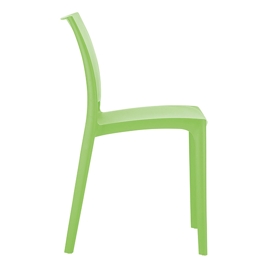 Mesa Tropical Green Polypropylene Dining Chairs In Pair