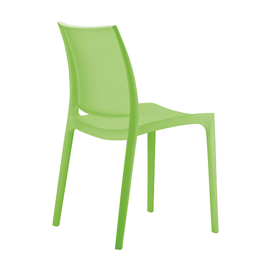 Mesa Tropical Green Polypropylene Dining Chairs In Pair