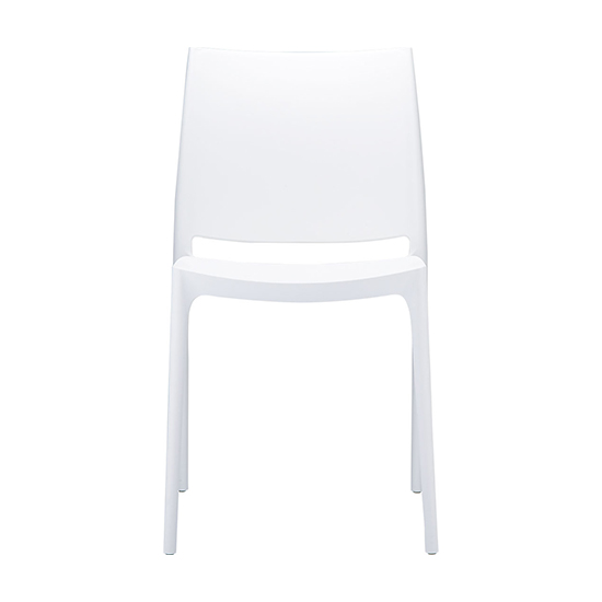 Mesa White Polypropylene Dining Chairs In Pair