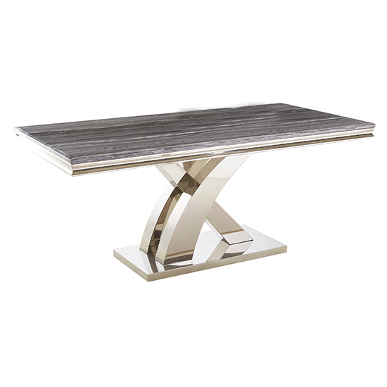 Product photograph of Mescalero Large Ceramic Marble 180cm Dining Table In Grey from Furniture in Fashion