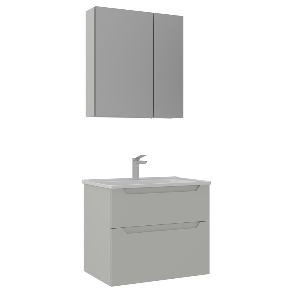 Messina 650mm Wooden Wall Mounted Bathroom Furniture Set in Matte Cashmere