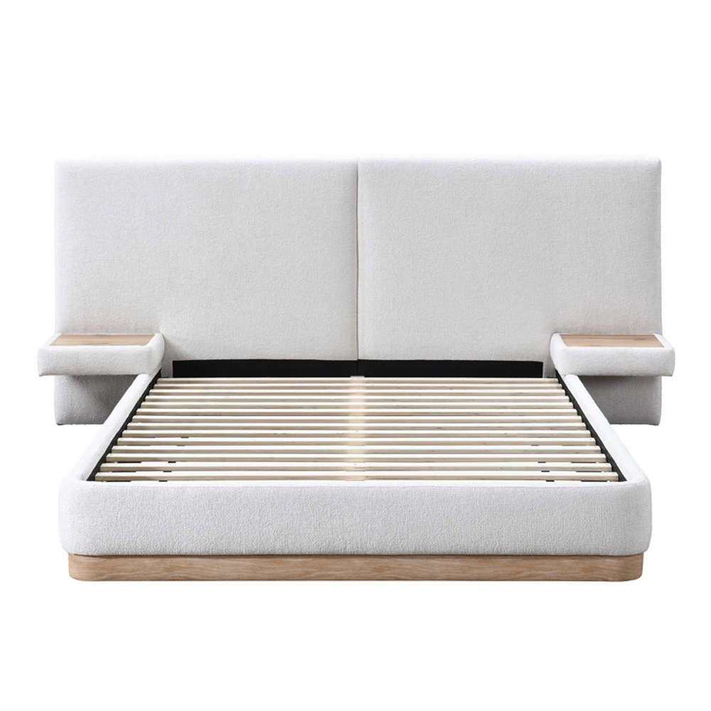 Messina Fabric Double Bed in White
