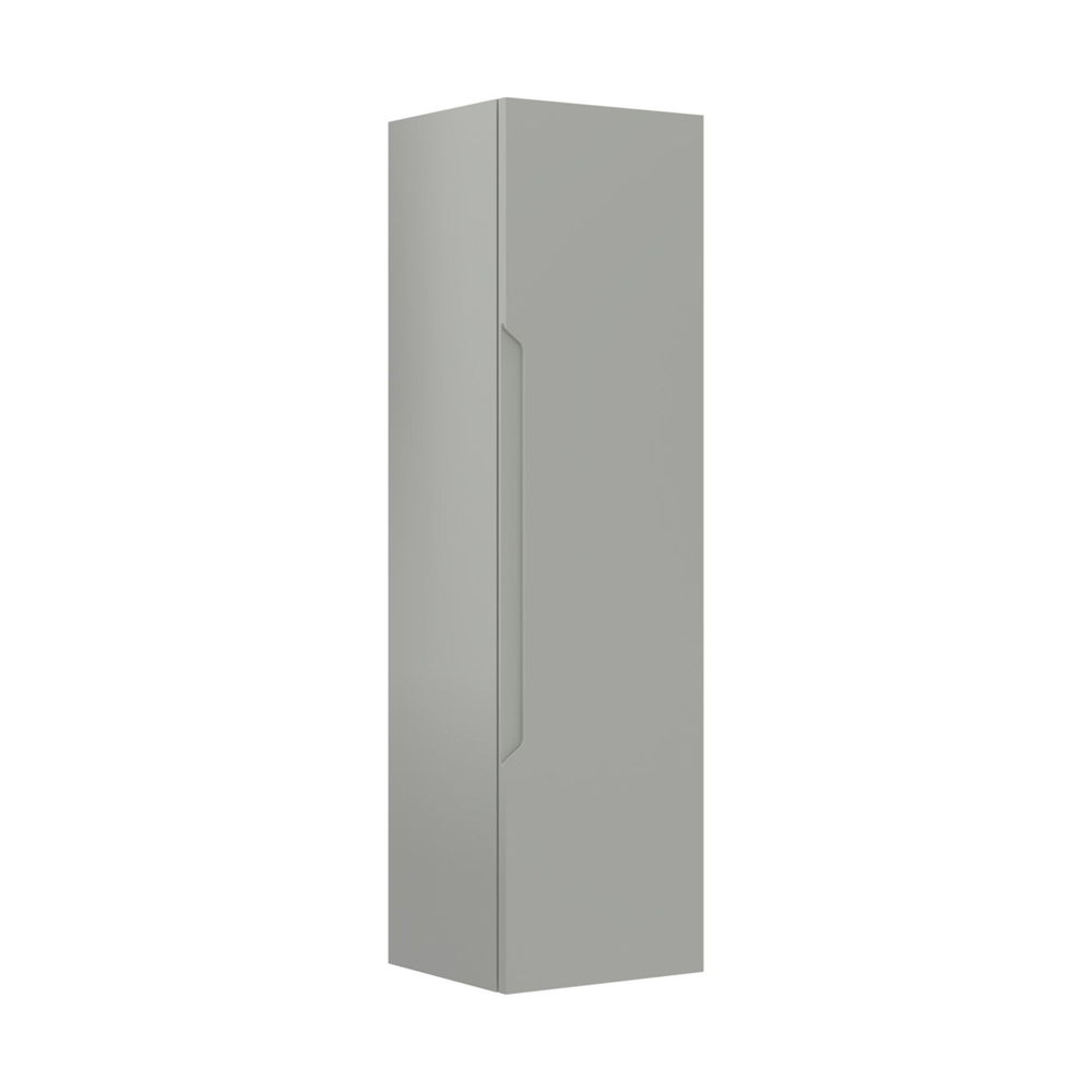 Messina Tall Wooden Wall Mounted Bathroom Storage Cabinet in Matte Cashmere