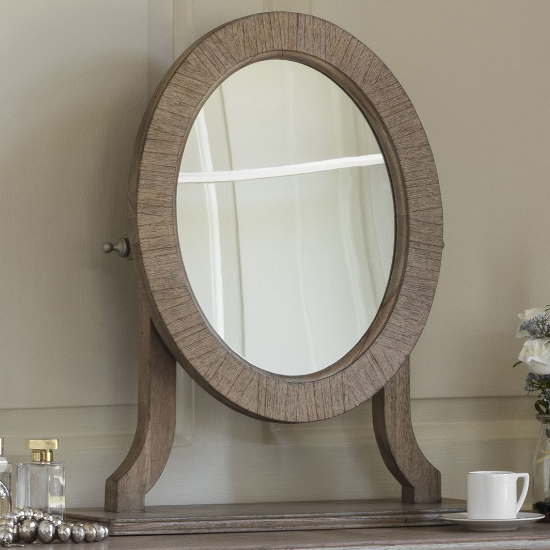 Read more about Mestiza dressing mirror in natural wooden frame