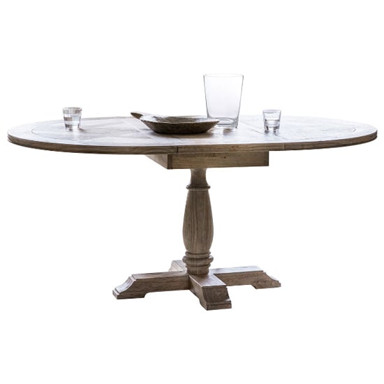 Mestiza Wooden Round Extending Dining Table In Natural