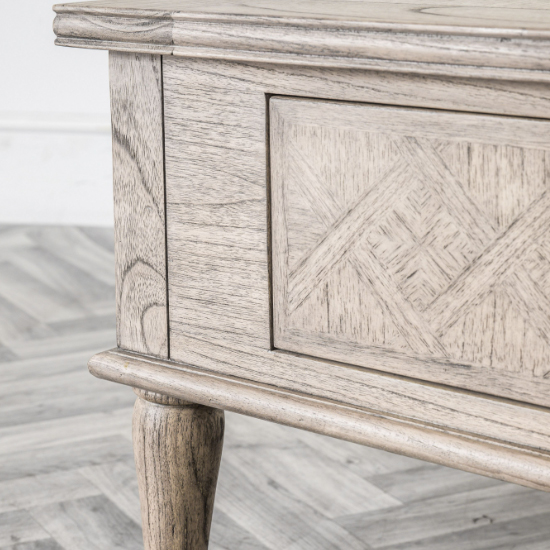 Mestiza Wooden Square Coffee Table With 2 Drawers In Natural