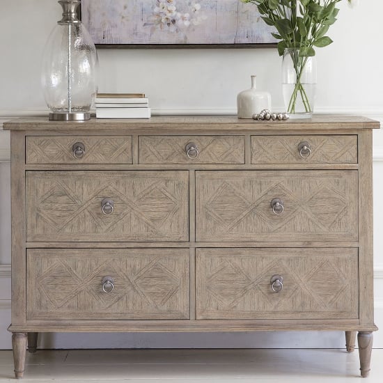 Read more about Mestiza wooden chest of 7 drawers in natural