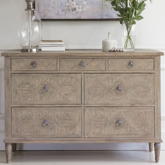 Photo of Mestiza wooden chest of 7 drawers in natural