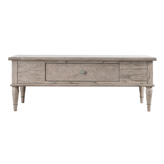 Mestiza Wooden Coffee Table With 1 Drawer In Natural