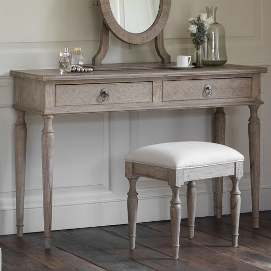 Product photograph of Mestiza Wooden Dressing Table With 2 Drawers In Natural from Furniture in Fashion