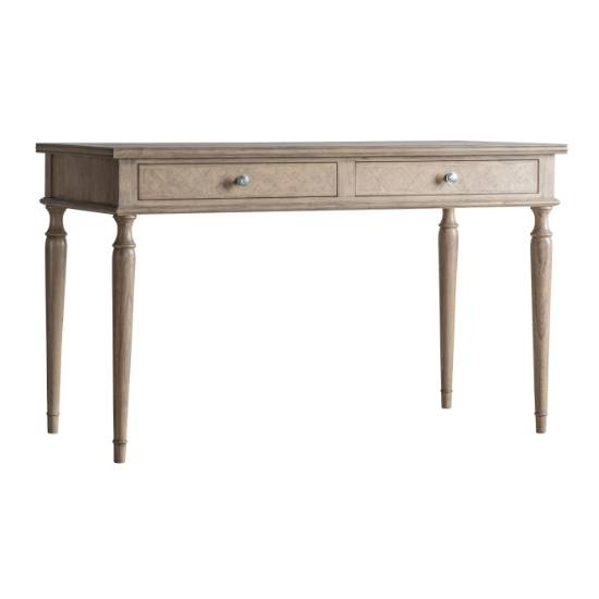 Mestiza Wooden Laptop Desk With 2 Drawers In Natural