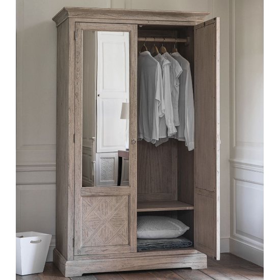 Mestiza Wooden Wardrobe With 2 Doors In Natural_2