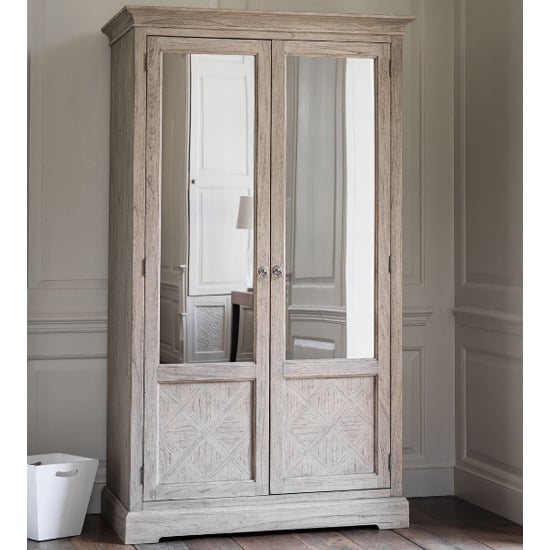 Product photograph of Mestiza Wooden Wardrobe With 2 Doors In Natural from Furniture in Fashion