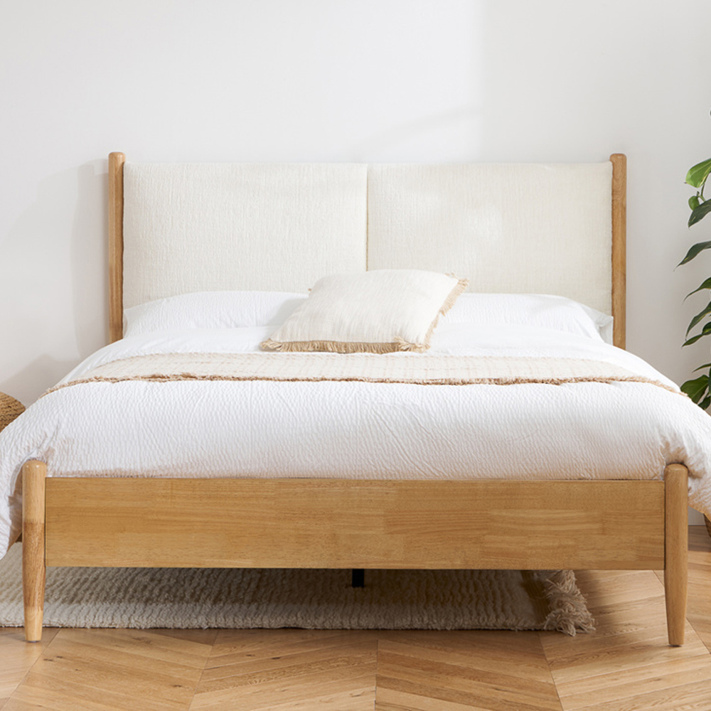 Metairie Wooden Double Bed In Oak