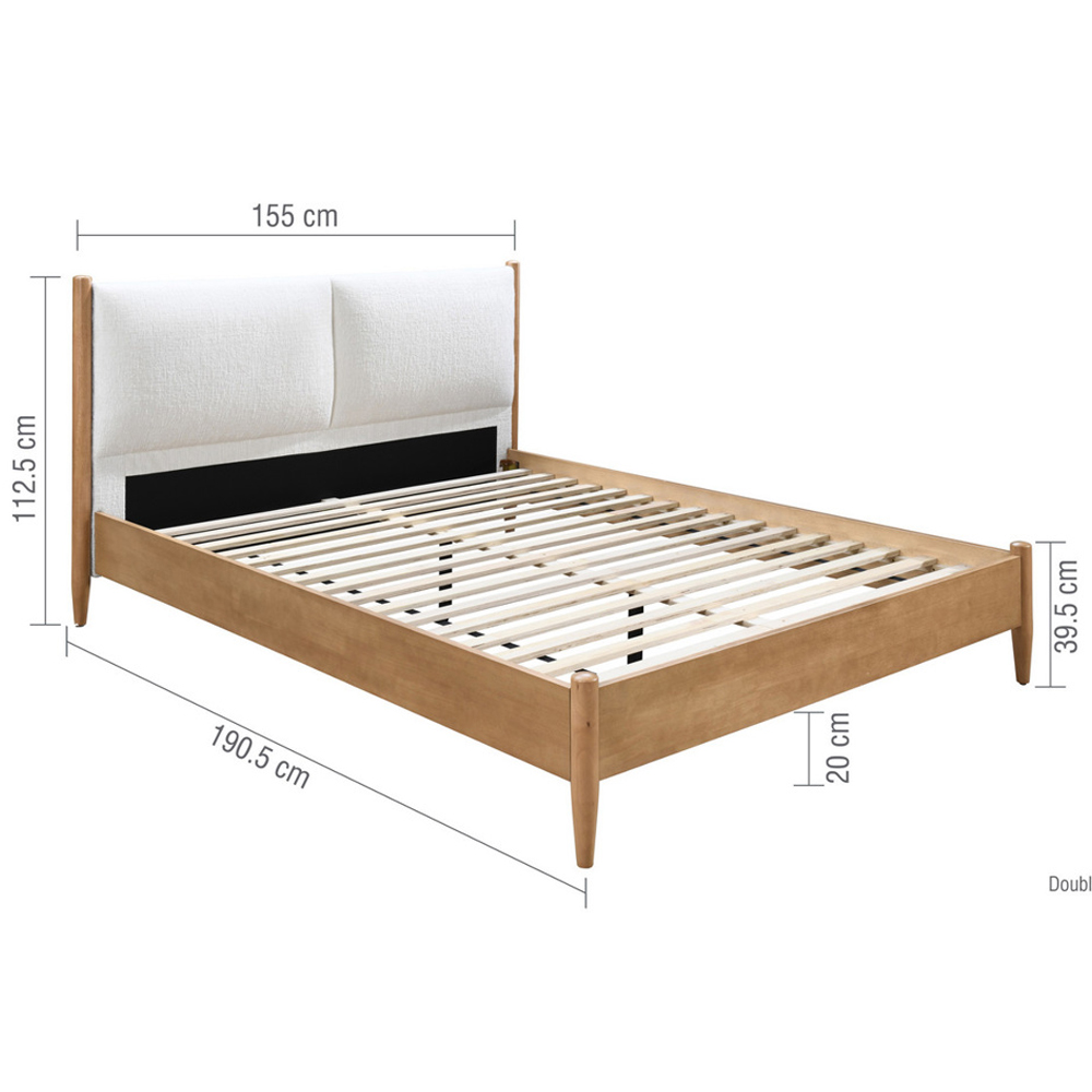Metairie Wooden Double Bed In Oak