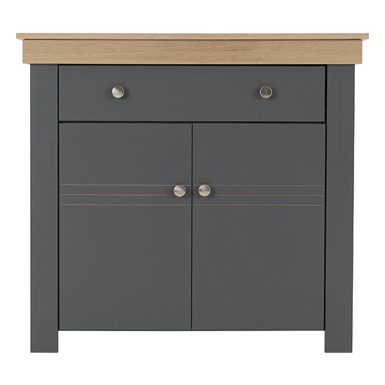 Methwold Wooden Sideboard With 2 Doors In Grey And Oak Effect_3