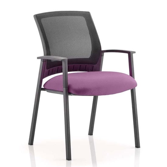 Product photograph of Metro Black Back Office Visitor Chair With Tansy Purple Seat from Furniture in Fashion
