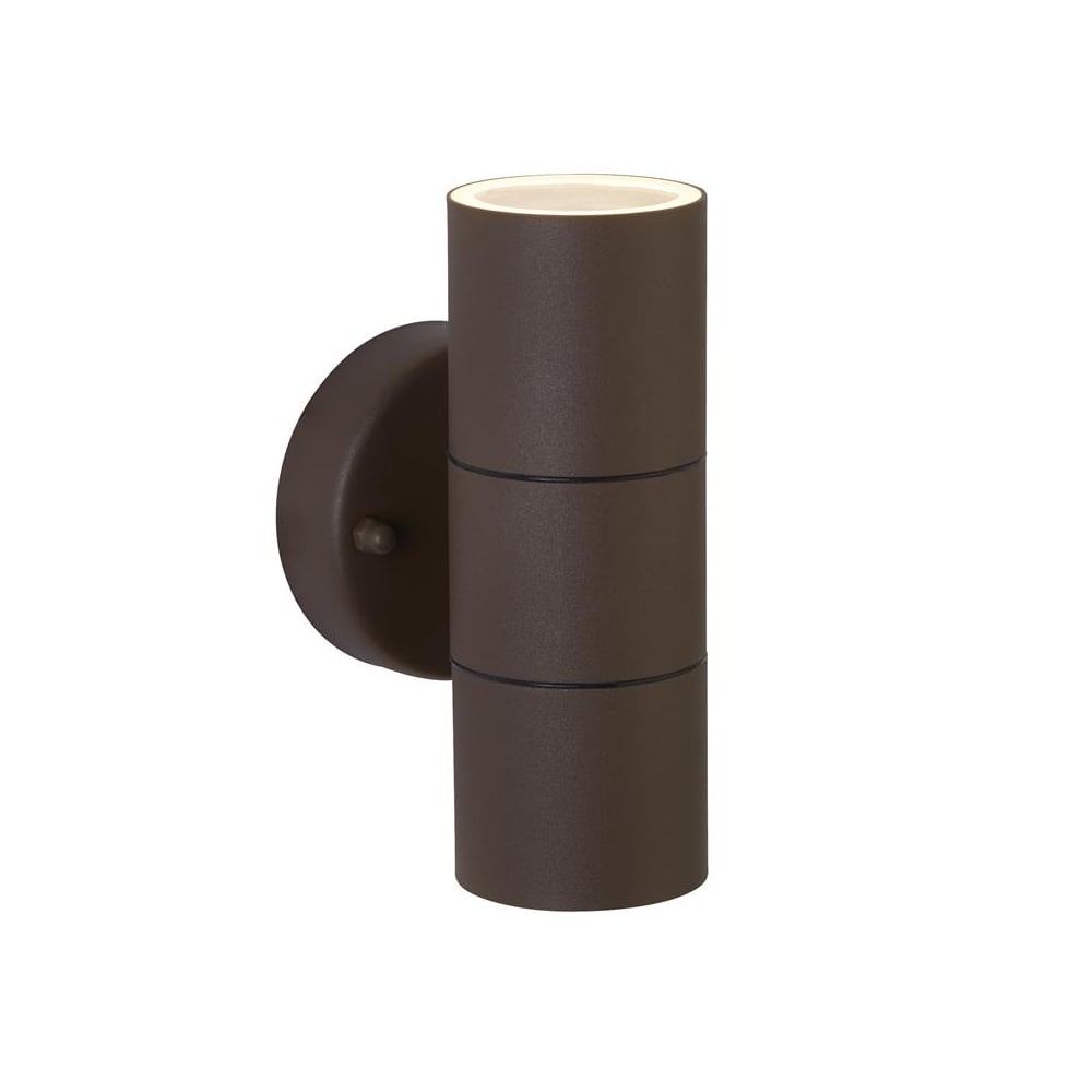 Read more about Metro led outdoor wall light large in rustic brown