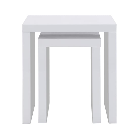 Metro Square High Gloss Set Of 2 Nesting Tables In White_9
