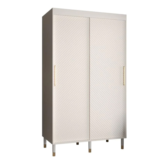 Metz I Wooden Wardrobe With 2 Sliding Doors 120cm In White