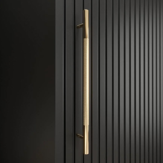 Metz I Wooden Wardrobe With 2 Sliding Doors 150cm In Black