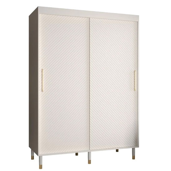 Metz I Wooden Wardrobe With 2 Sliding Doors 150cm In White