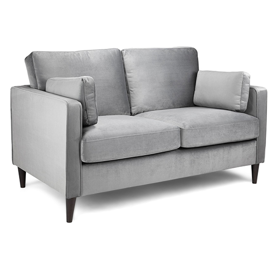 Read more about Mexborough plush velvet 2 seater sofa in grey