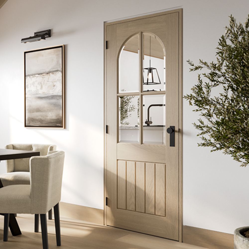 Read more about Mexicano 1981mm x 762mm square top glazed internal door in oak