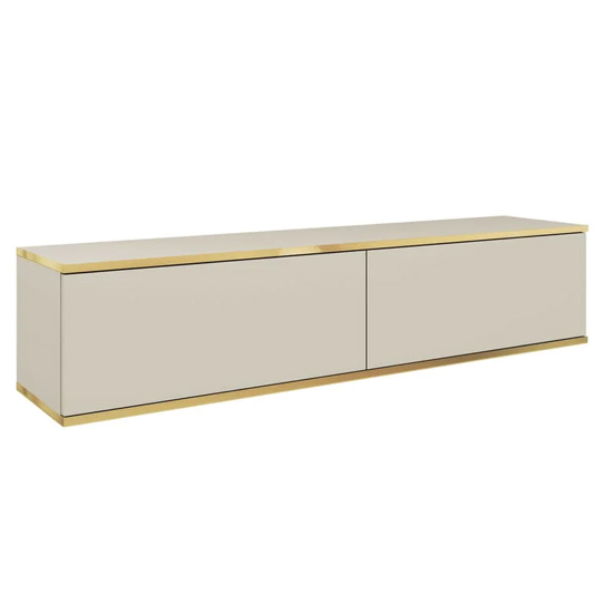 Mexico Floating Wooden TV Stand With 2 Doors In Beige