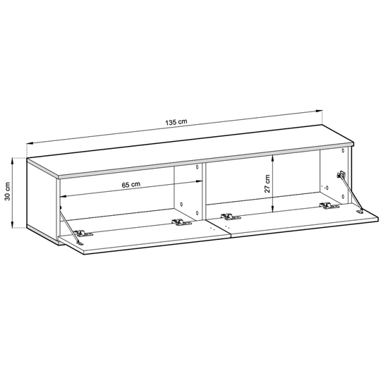 Mexico Floating Wooden TV Stand With 2 Doors In Beige