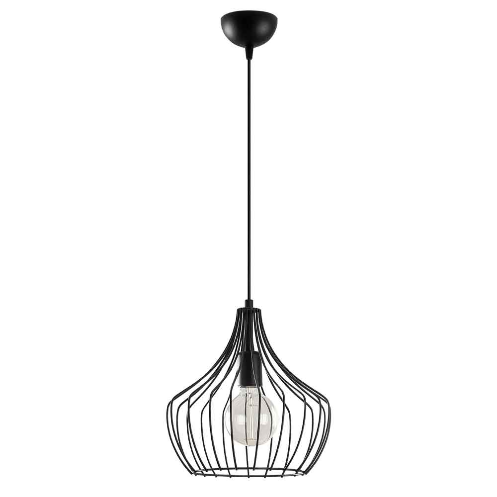 Mezop Metal Ceiling Pendant Light in Black