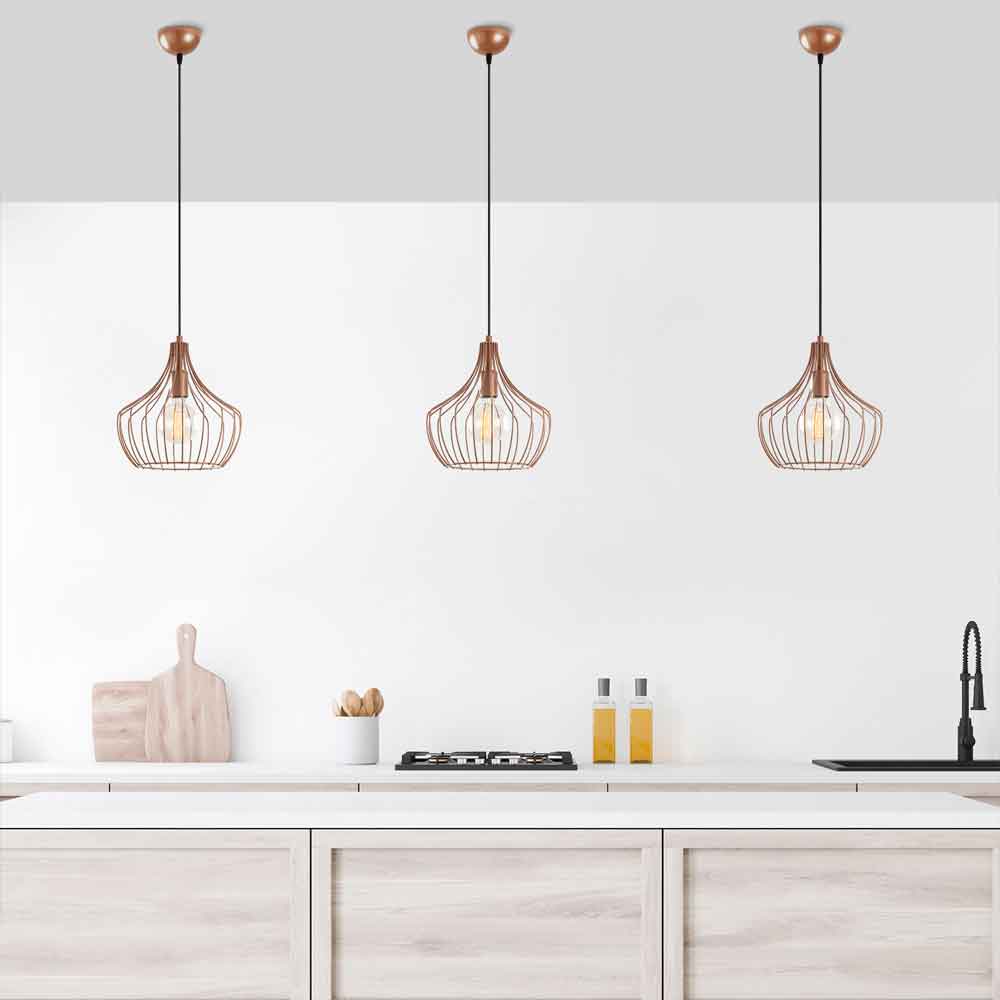 Mezop Metal Ceiling Pendant Light in Copper
