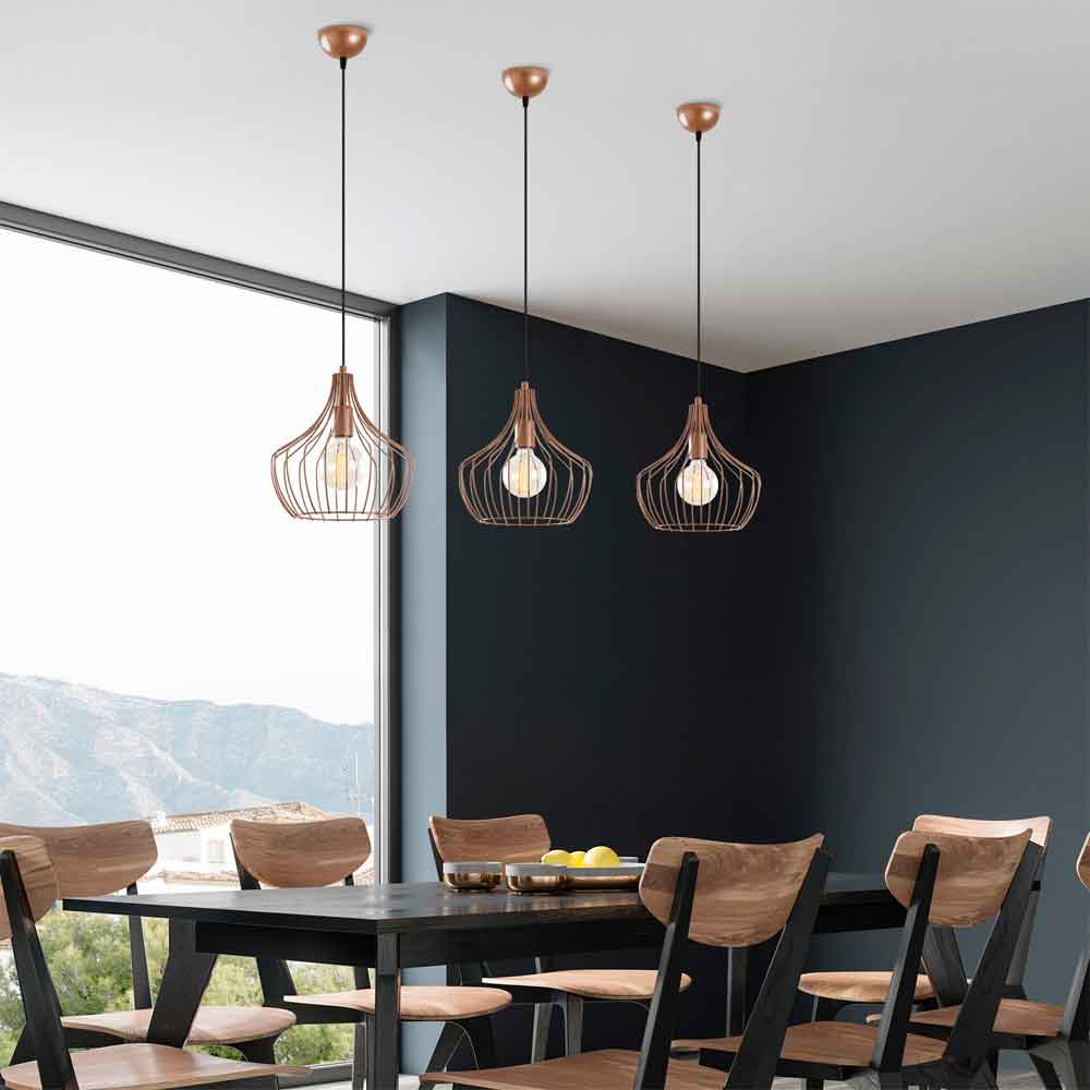 Mezop Metal Ceiling Pendant Light in Copper