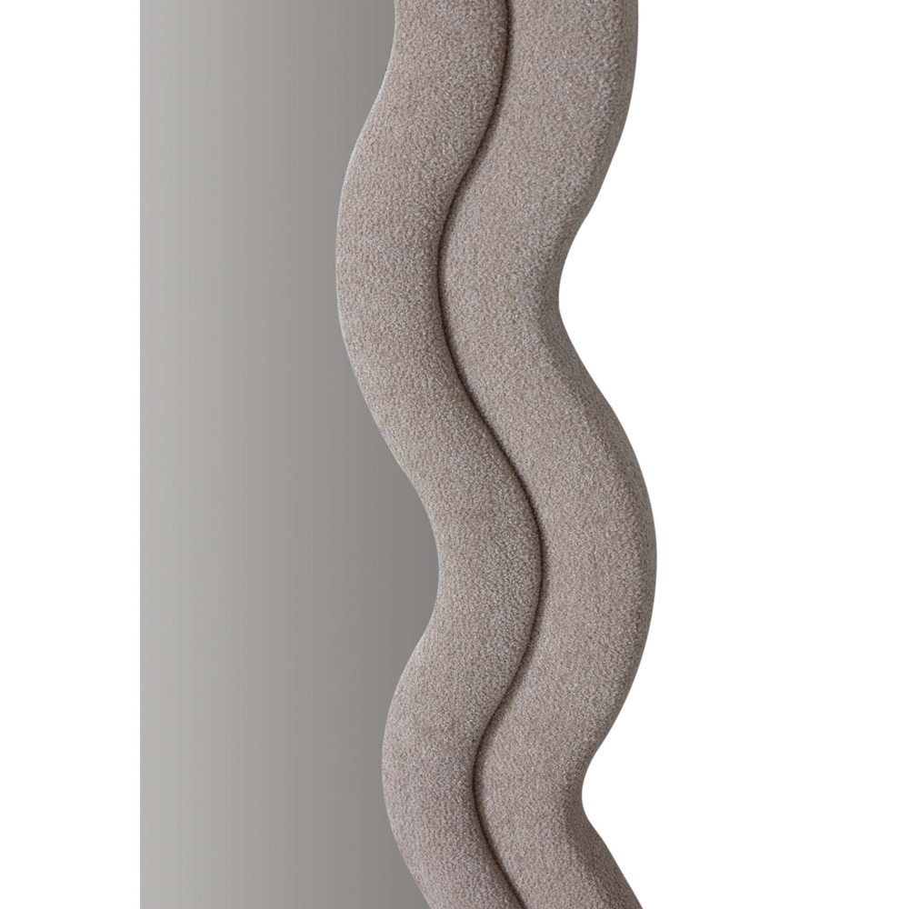 Mia Decorative Cheval Mirror with Beige Wooden Frame