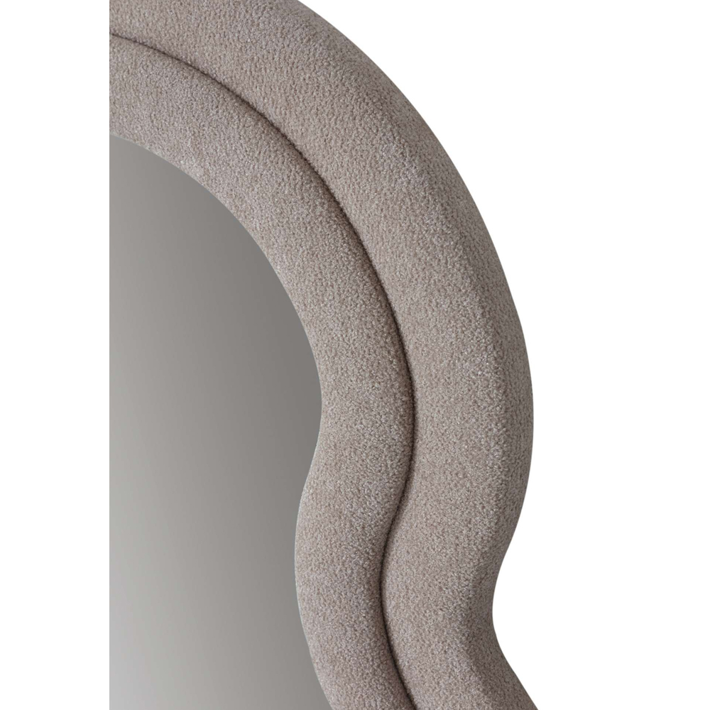 Mia Decorative Cheval Mirror with Beige Wooden Frame