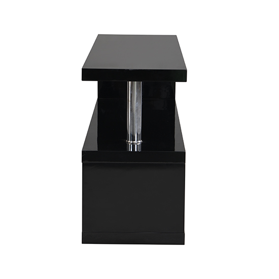 Miami High Gloss S Shape Design TV Stand In Black