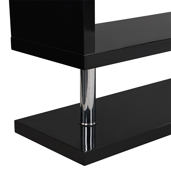 Miami High Gloss S Shape Design TV Stand In Black
