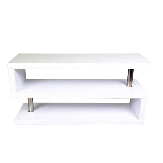 Miami High Gloss LCD TV Stand In White_2