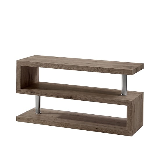 Miami Contemporary TV Stand Shelving In Ash Wood 35285