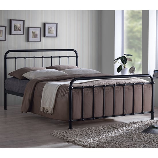 Product photograph of Miami Victorian Style Metal Double Bed In Black from Furniture in Fashion
