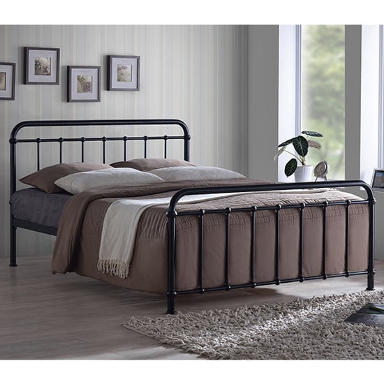 Product photograph of Miami Victorian Style Metal King Size Bed In Black from Furniture in Fashion