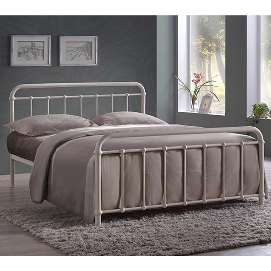 Photo of Miami victorian style metal king size bed in ivory