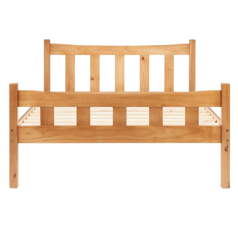 Miamian Wooden Small Double Bed In Antique Pine