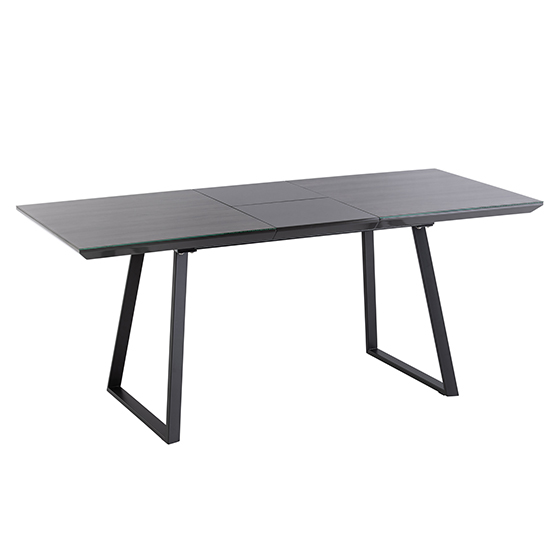 Michton Extending Grey Oak Glass Dining Table With 6 Chairs Furniture in Fashion