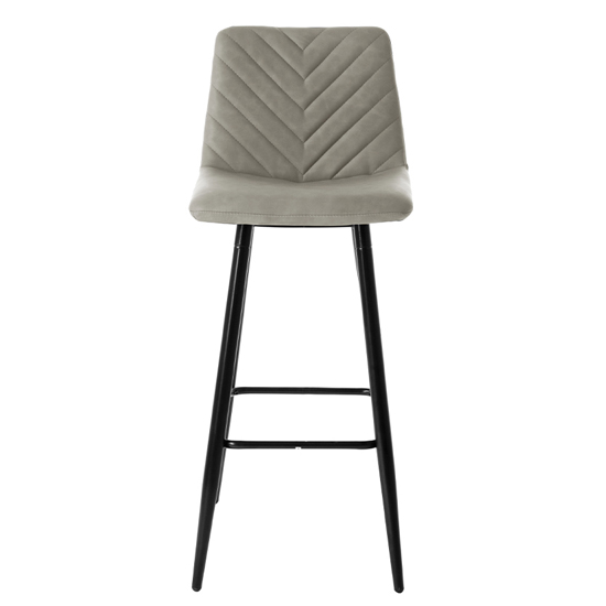 Middlewich Faux Leather Bar Stool In Taupe_2