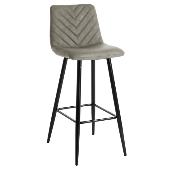 Middlewich Faux Leather Bar Stool In Taupe