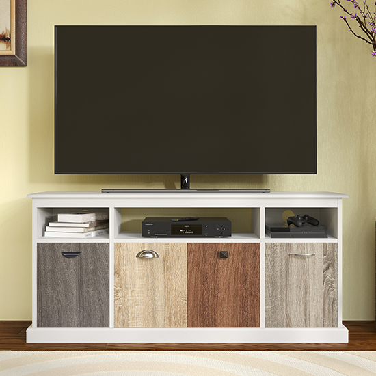 Maraca Wooden TV Stand Large In White Furniture in Fashion